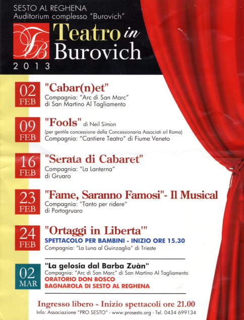 Teatro Burovich - Sesto al Reghena - Feb 2013